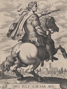Tablica 1: Cesarz Juliusz Cezar na koniu, z 