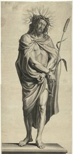 Ecce Homo Seria Ecce Homo, Chrystus Ukrzyżowany, Dziewica Maryja i Jan Ewangelista (tytuł serii) autorstwa Mattheus Borrekens