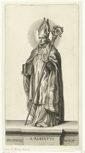 Święty Albert S. Albertus (tytuł na obiekcie) Święci (tytuł serii) autorstwa Mattheus Borrekens