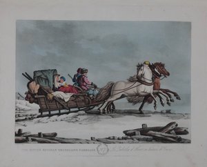 Zimowy rosyjski powóz podróżny, lata 1810