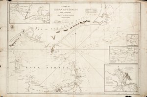 Mapa Cieśniny Bassa autorstwa Matthew Flindersa