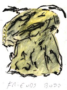 szef przyjaciółki, 2021 (akwarela, pastel)