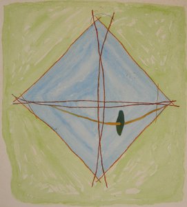 stick chart 6, 2014 (kredka akwarelowa) autorstwa Matthew Hilton