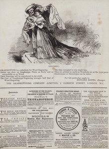 Strona ogłoszeń (litografia kolorowa) autorstwa Matthew