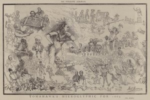 Hieroglif Tomahawka na rok 1869 (kolor lito) autorstwa Matthew