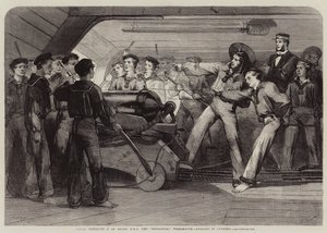 Instrukcja marynarki na pokładzie HMS Britannia, Portsmouth, Lekcje strzelania autorstwa Matthew Somerville Morgan