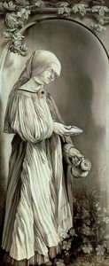 Św Elżbieta Węgierska (1207-31) 1509 (grisaille) autorstwa Matthias (c.1480 1528) Grunewald
