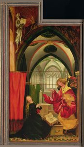 Zwiastowanie z Isenheim Ołtarz, lewe skrzydło, ok. 1512-16 (olej na desce)