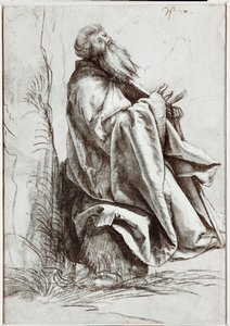 Modlący się święty Antoni z Padwy autorstwa Matthias Gruenewald