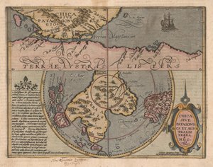 Chica sive Patagonica et Australis Terra Z Podręcznika geograficznego, 1600 autorstwa Matthias Quad