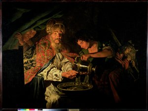 Piłat umywający ręce autorstwa Matthias Stomer