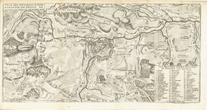 Beleg van Ath, 1706 Plan okolic Ath obleganych przez wojska aliantów i zdobytych 2 października 1706 r. (tytuł na obiekcie)