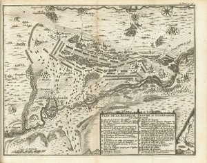 Bitwa pod Oudenaarden, 1708 Plan de la Bataille, proche d