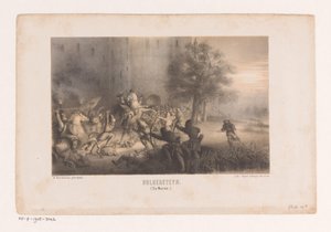Bulgersteyn oblegany przez Normanów Bulgersteyn (Norwegowie) (tytuł na obiekcie) autorstwa Matthijs Willem Gerardus Michielsen
