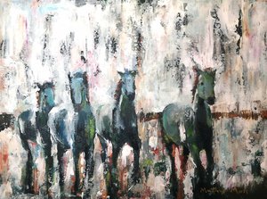 Galop dzikich koni autorstwa Matthys Moss