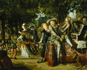 Oddział aktorów występujących przed tłumem,