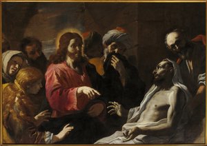 Wskrzeszenie Łazarza, 2 poł. XVII w. (olej na płótnie) autorstwa Mattia (1613 99) Preti