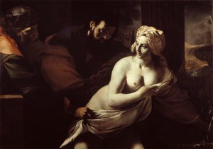 Zuzanna i starsi, 1600s. autorstwa Mattia Preti