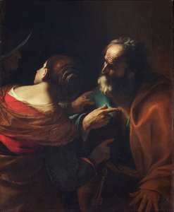 Zaparcie się św. Piotra, ok. 1637-1640. autorstwa Mattia Preti