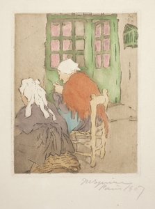 La Porte Verte (Zielone drzwi) (dziewiarstwo) autorstwa Maud Hunt Squire