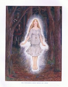 Cudowne dziecko poruszyło się jak gwiazda, ilustracja z Lady And Fairy Tales, 1914