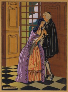 Ilustracja do Historii Manon Lescaut (kolor lito)