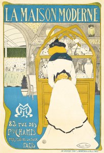 Plakat reklamujący paryską galerię sztuki „La Maison Moderne”, otwarty przez Juliusa Meier-Graefe w latach 1899, 1898