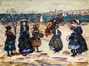 Across the Harbour, Salem (akwarela i gwasz na papierze) autorstwa Maurice Brazil Prendergast