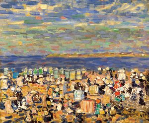 Plaża w St. Malo, ok. godz. 1907 autorstwa Maurice Brazil Prendergast