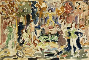 Tańczące figury, ok. 1910-13 autorstwa Maurice Brazil Prendergast