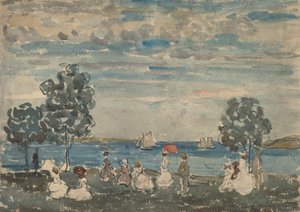 Figurki na plaży, 19101915. autorstwa Maurice Brazil Prendergast