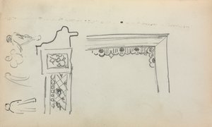 Szkicownik włoski: Detale architektoniczne i figury strona 199, 1898-1899. autorstwa Maurice Brazil Prendergast