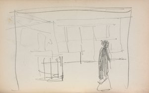 Szkicownik włoski: Rysunek we wnętrzu strony 175, 1898-1899. autorstwa Maurice Brazil Prendergast