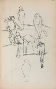 Włoski Sketchbook: Figures page 200, 1898-1899. autorstwa Maurice Brazil Prendergast