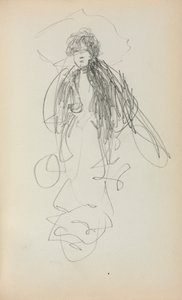 Szkicownik włoski: Stojąca kobieta strona 219, 1898-1899. autorstwa Maurice Brazil Prendergast