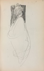 Szkicownik włoski: Stojąca kobieta strona 50, 1898-1899. autorstwa Maurice Brazil Prendergast