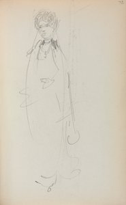 Szkicownik włoski: Stojąca kobieta strona 72, 1898-1899. autorstwa Maurice Brazil Prendergast