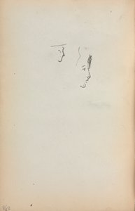Szkicownik włoski: Dwa profile, strona 258, 1898-1899. autorstwa Maurice Brazil Prendergast