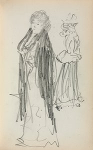 Szkicownik włoski: Dwie stojące kobiety strona 129, 1898-1899. autorstwa Maurice Brazil Prendergast