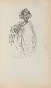 Szkicownik włoski: Kobieta, długość do pasa strona 217, 1898-1899. autorstwa Maurice Brazil Prendergast