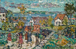 Krajobraz (droga i miasto) autorstwa Maurice Brazil Prendergast