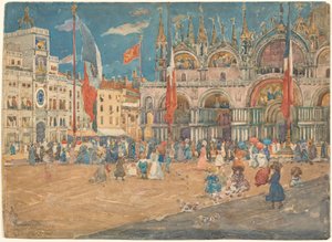 Plac św. Marka, 1898 r. autorstwa Maurice Brazil Prendergast