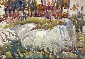 Skały, Maine, ca. 1913-1915. autorstwa Maurice Brazil Prendergast