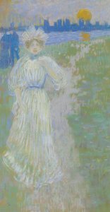 Zachód słońca, Boston autorstwa Maurice Brazil Prendergast