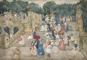 Most tarasowy, Central Park autorstwa Maurice Brazil Prendergast