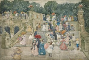 Most tarasowy, Central Park, 1901 autorstwa Maurice Brazil Prendergast