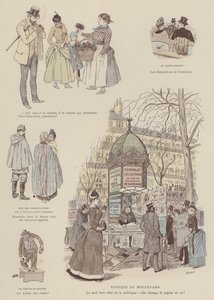 Ilustracja do Paris Brillant (kolor lito) autorstwa Maurice Charles Mathieu Bonvoisin