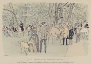 Ilustracja do Paris Brillant (kolor lito) autorstwa Maurice Charles Mathieu Bonvoisin