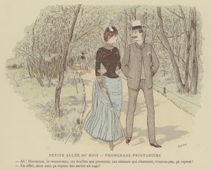 Ilustracja do Paris Brillant (kolor lito) autorstwa Maurice Charles Mathieu Bonvoisin