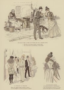 Ilustracja do Paris Brillant (kolor lito) autorstwa Maurice Charles Mathieu Bonvoisin